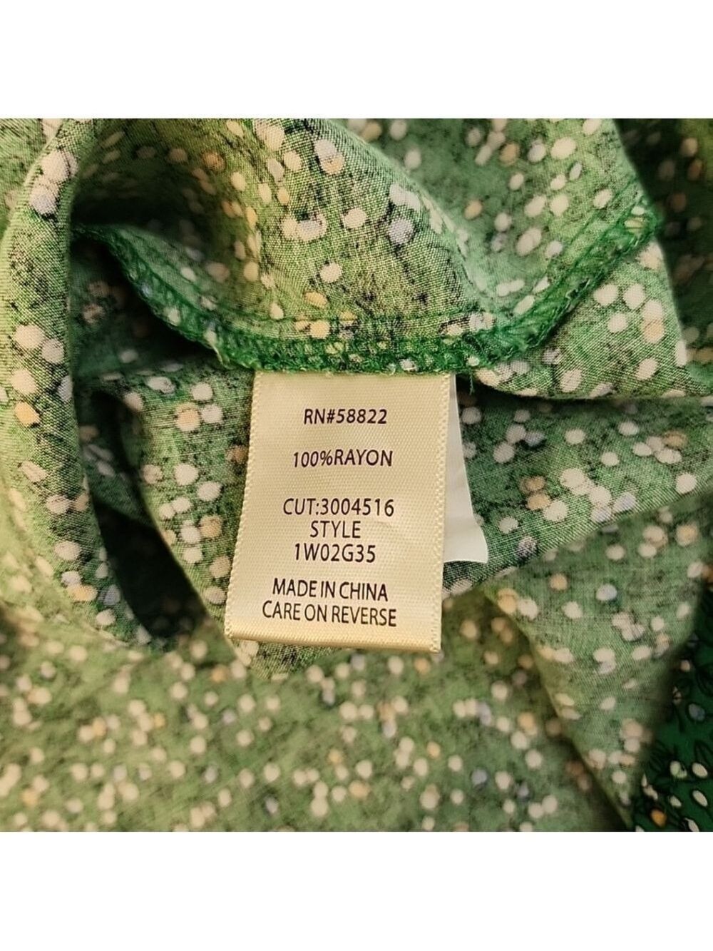 Max Studio Green Long Sleeve Boxy Blouse - Picture 4 of 7